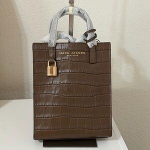 Marc Jacobs Brown Croc-Embossed Mini Crossbody 
NWT